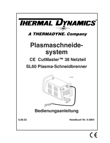 ESAB Plasma Cutting System CE CutMaster™ 38 Power Supply SL60 Plasma Cutting Torch Benutzerhandbuch | Manualzz