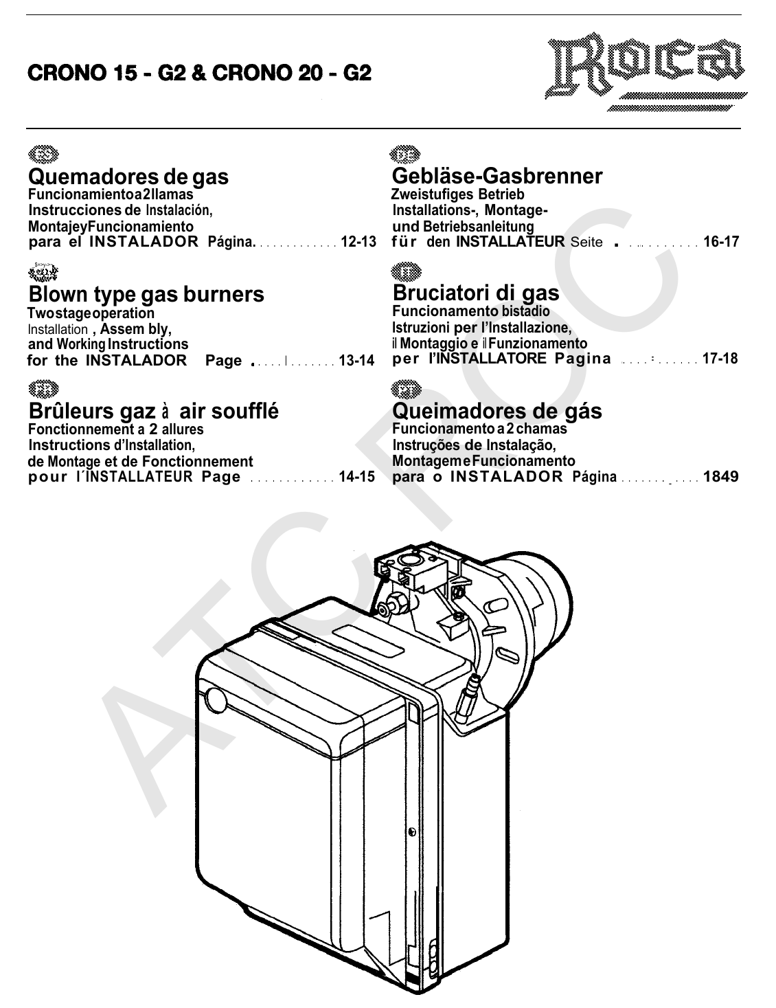 Manual Instrucciones Crono 15 G2 Y G2 Manualzz