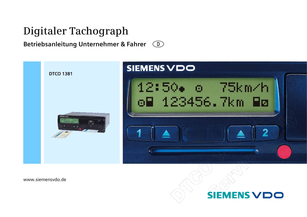 DTCO 1381 Rel. 1.2 Service Only | Manualzz