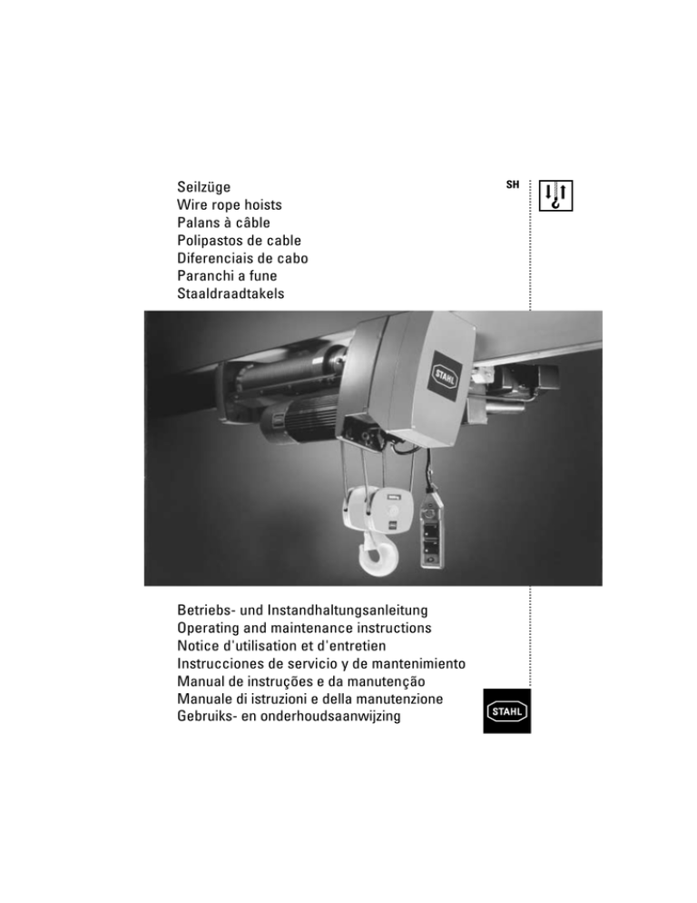 Seilzuge Wire Rope Hoists Palans A Cable Stahl Manualzz