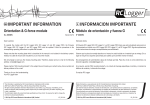 Orientation &amp; G-force module 20006RC User Manual
