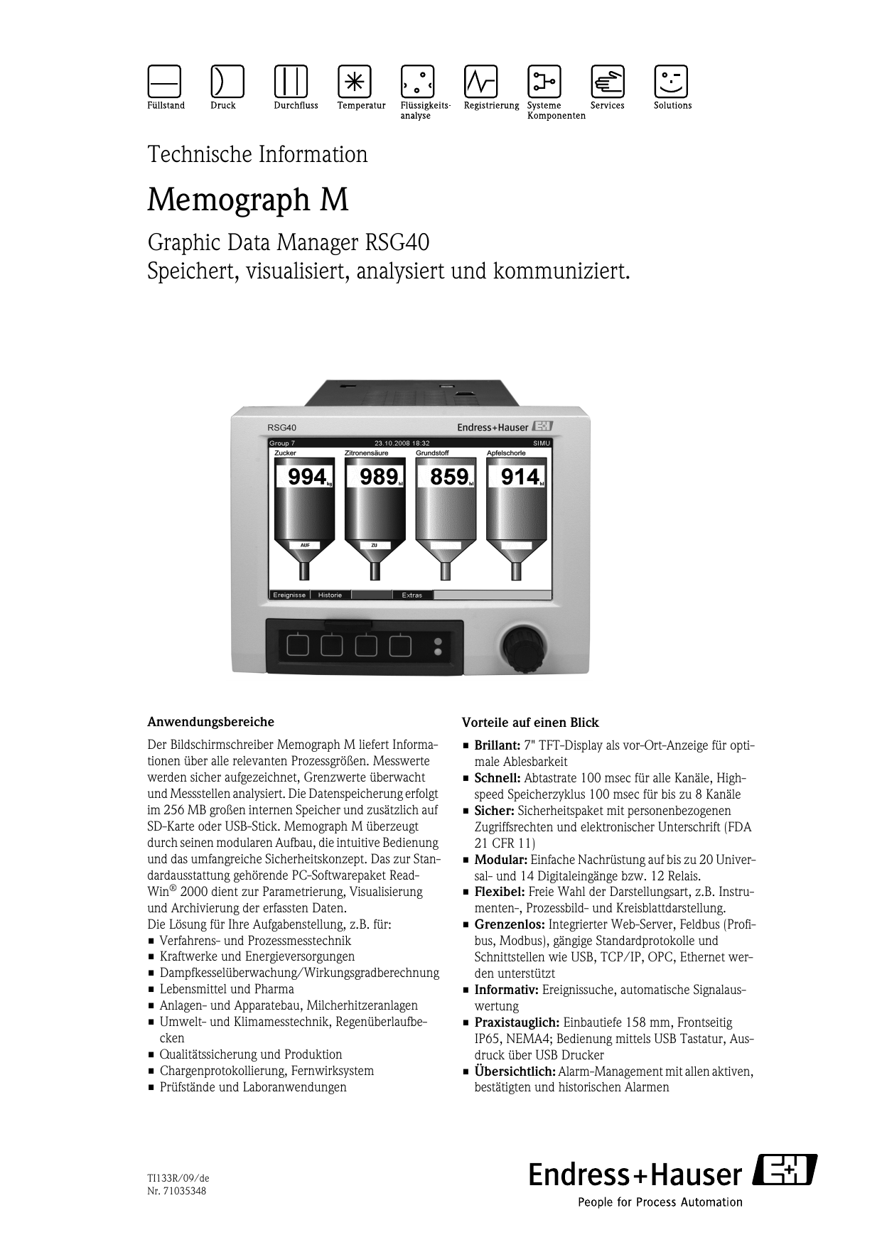 Memograph M Endress Hauser Portal Manualzz