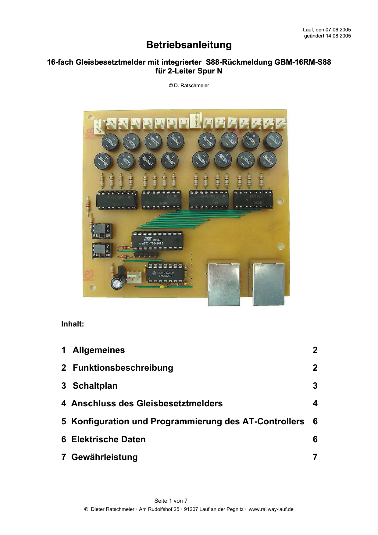 Betriebsanleitung Railway Lauf Manualzz