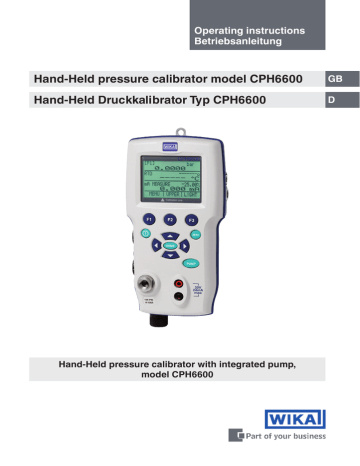 WIKA CPH6600 Pressure Calibrator Operating Instructions | Manualzz