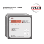 Frako RM 9606 Betriebsanleitung