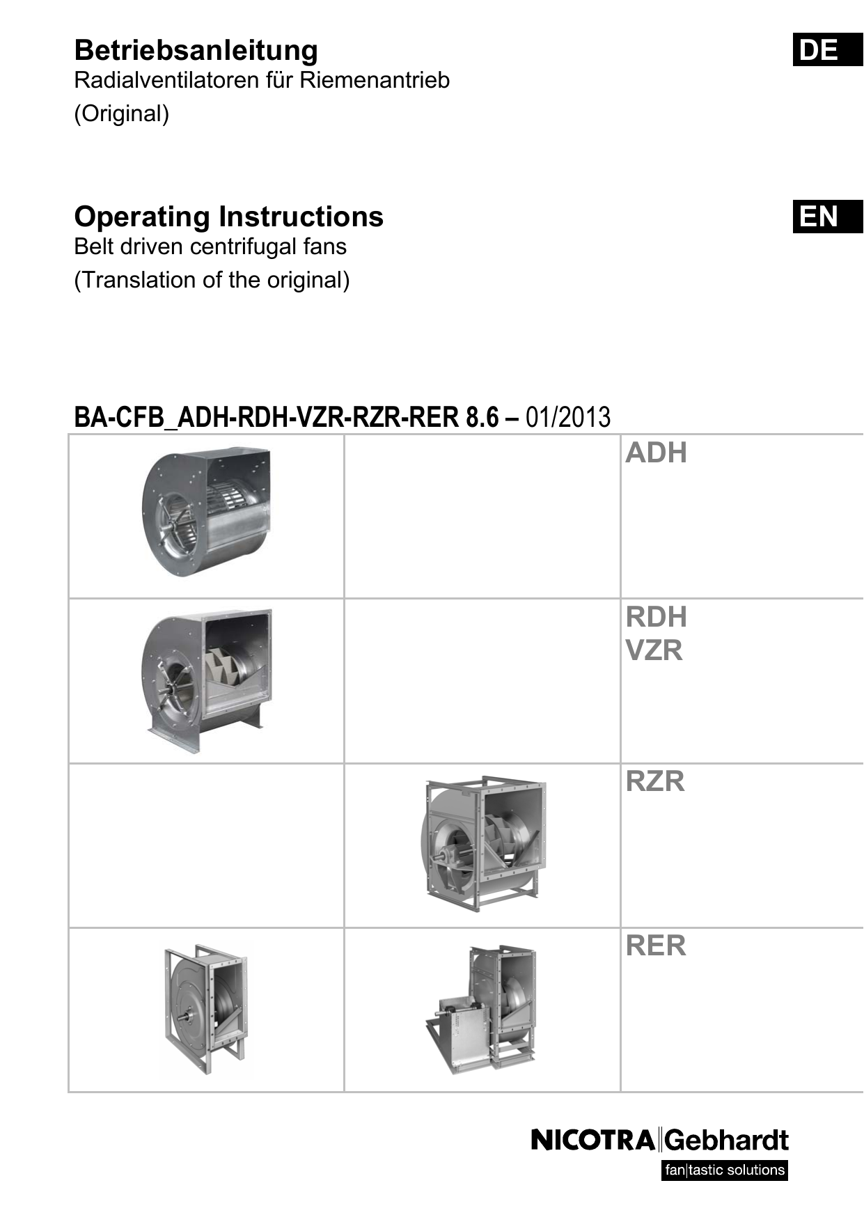 Betriebsanleitung Nicotra Gebhardt Radialventilatoren Mit Manualzz