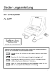Tomey AL-3000 Bio- &amp; Pachymeter Bedienungsanleitung