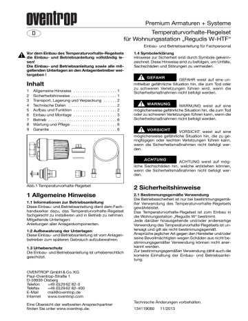 D Inhalt 1 Allgemeine Hinweise 2 Sicherheitshinweise | Manualzz