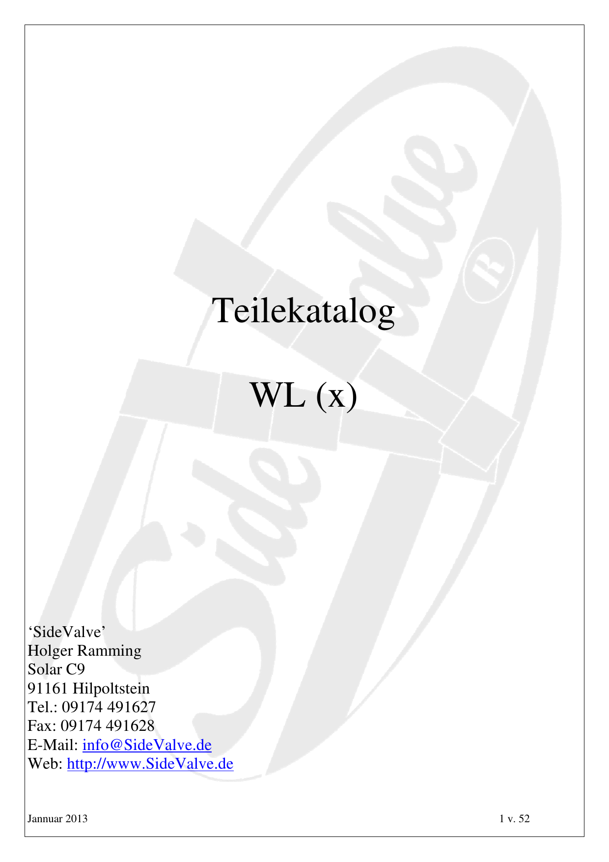 Teilekatalog Wl X Manualzz