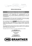 BRANTNER Kipper Gebrauchsanweisung