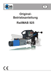 BDS RailMAB 925 - Betriebsanleitung