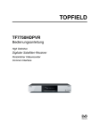 Topﬁeld TF7750 HDPVR Bedienungsanleitung