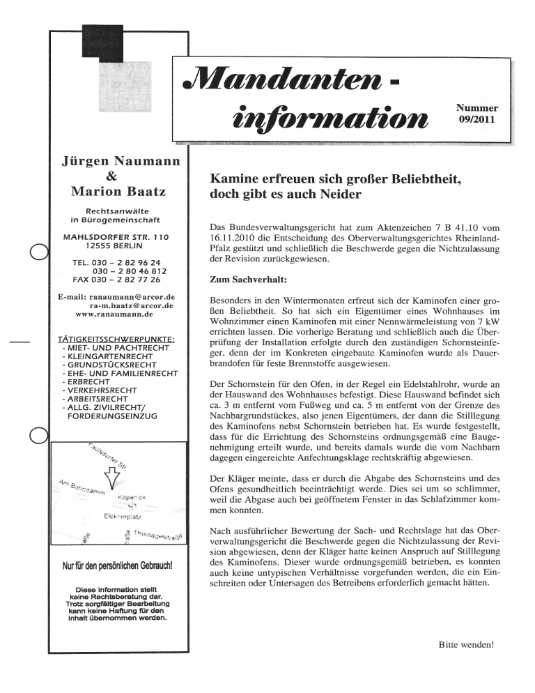 Mandantuer Rechtsanwalte Naumann Baatz Manualzz