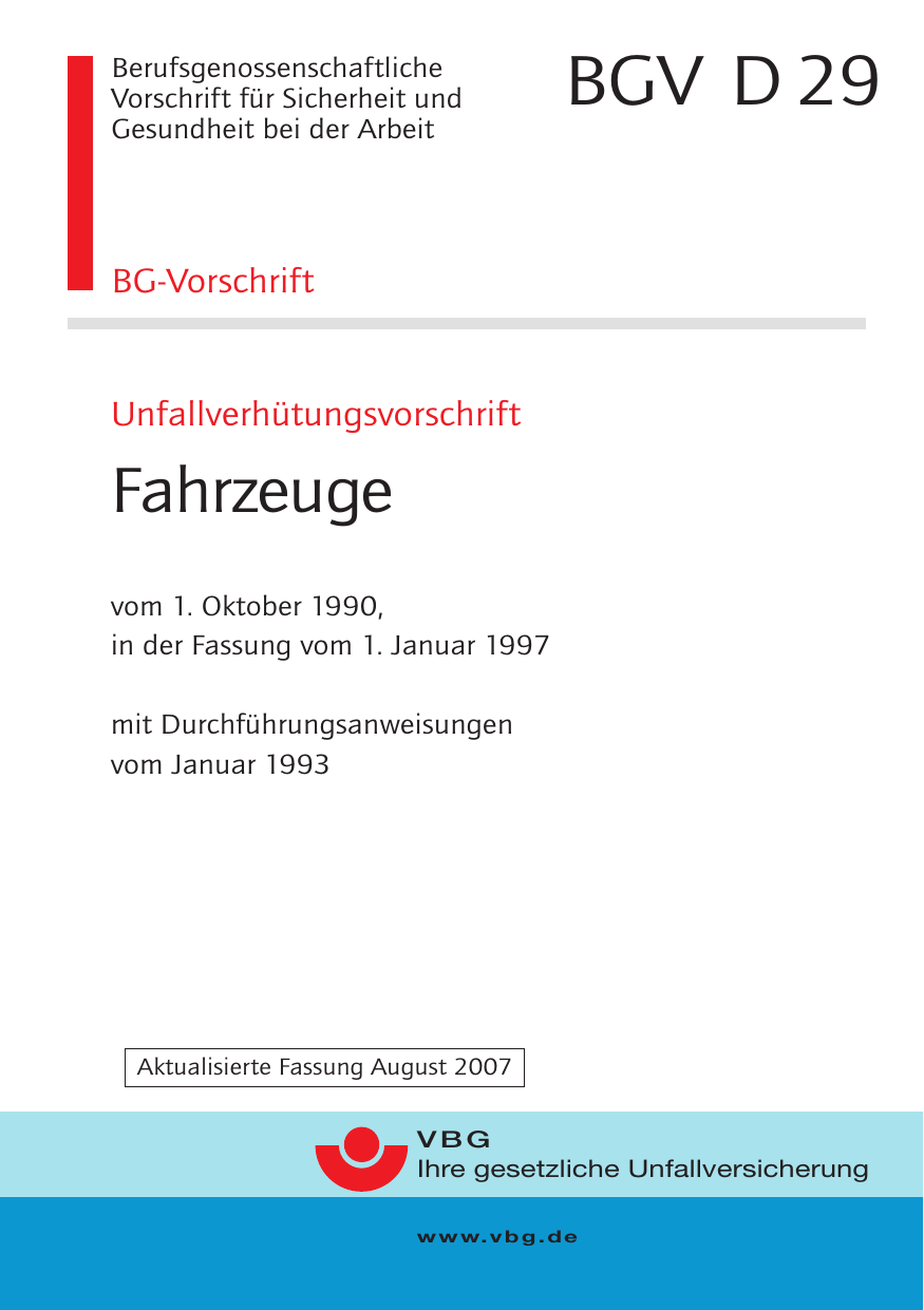Bgv D 29 Fahrzeuge Manualzz