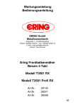 ERING Frontbalkenm&auml;her T3581 RX &amp; T3581 Profi RX Wartungsanleitung