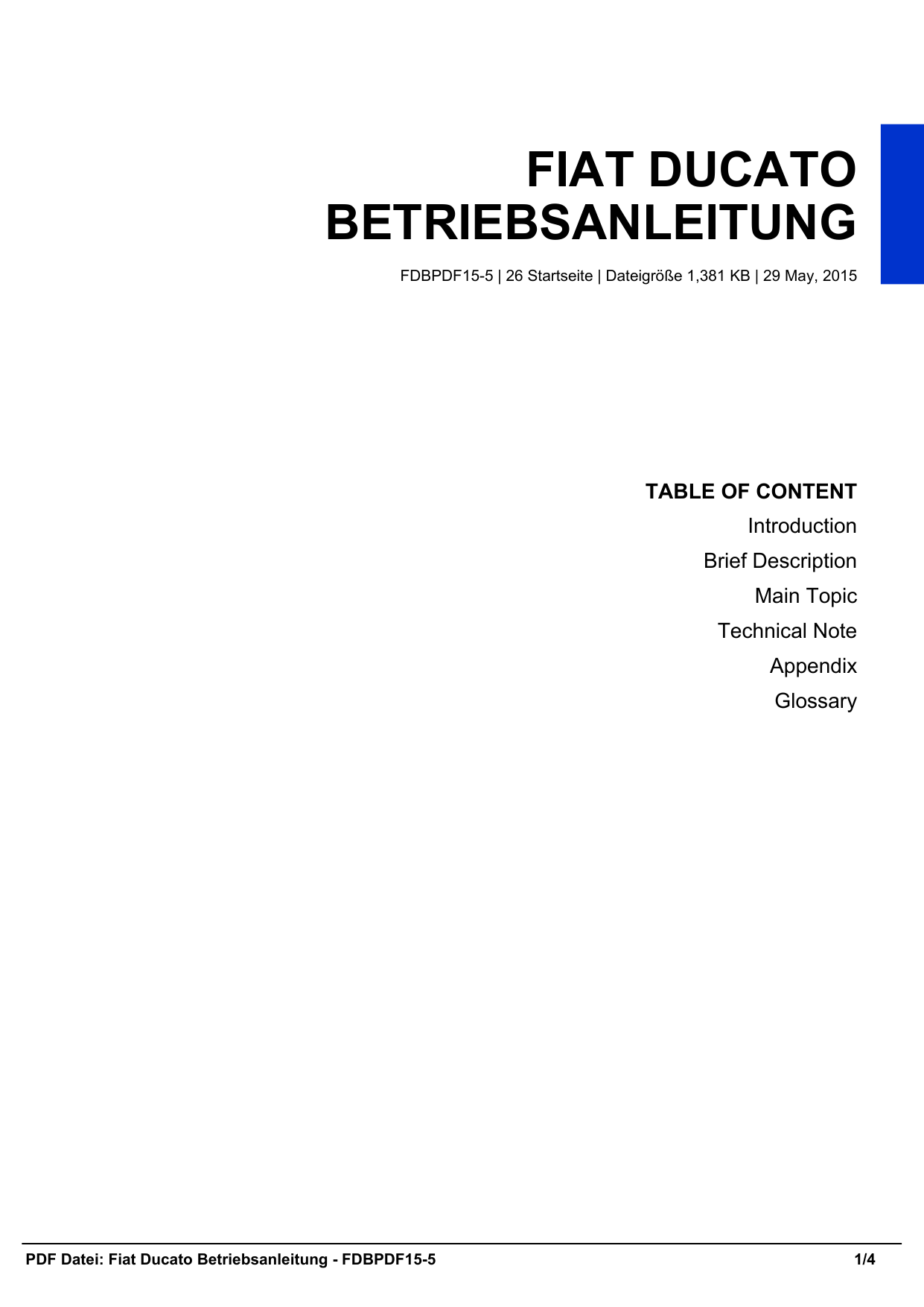 Fiat Ducato Betriebsanleitung Fdbpdf15 5 Manualzz