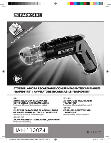 Parkside | RAPIDFIRE | User manual | IAN 113074 - Lidl Service Website |  Manualzz