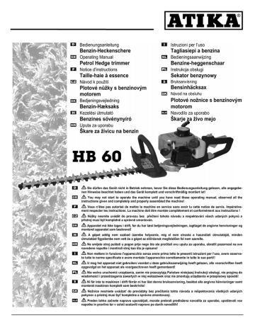 HB 60 N ATIKA ErsatzteilLuftfilter für Heckenschere HB 60 