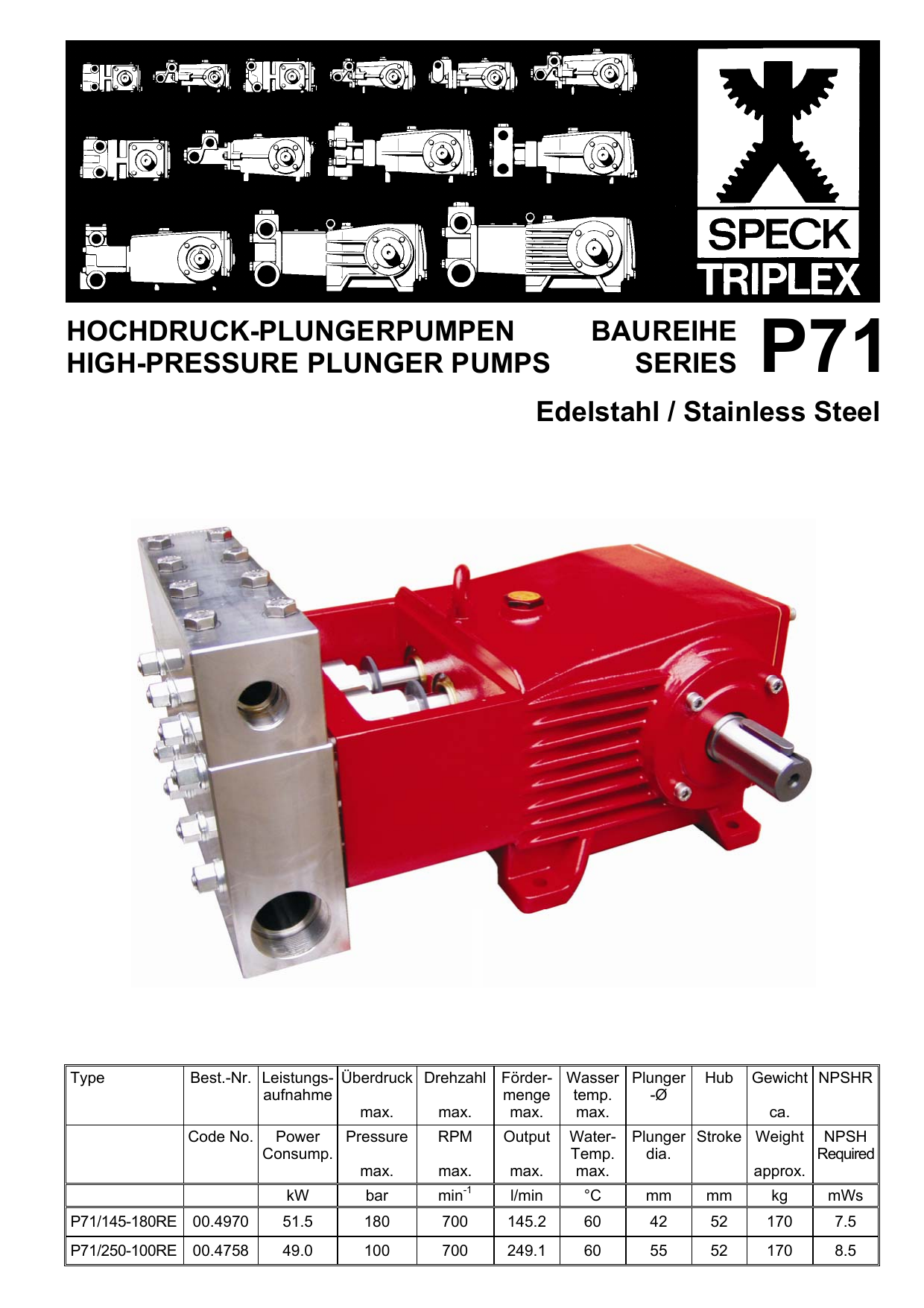 HOCHDRUCK PLUNGERPUMPEN BAUREIHE HIGH | Quelle: pubwordlistslanguages