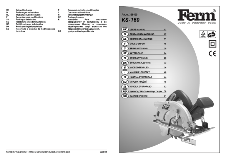 Ferm Csm1001 Anvandarmanual Manualzz