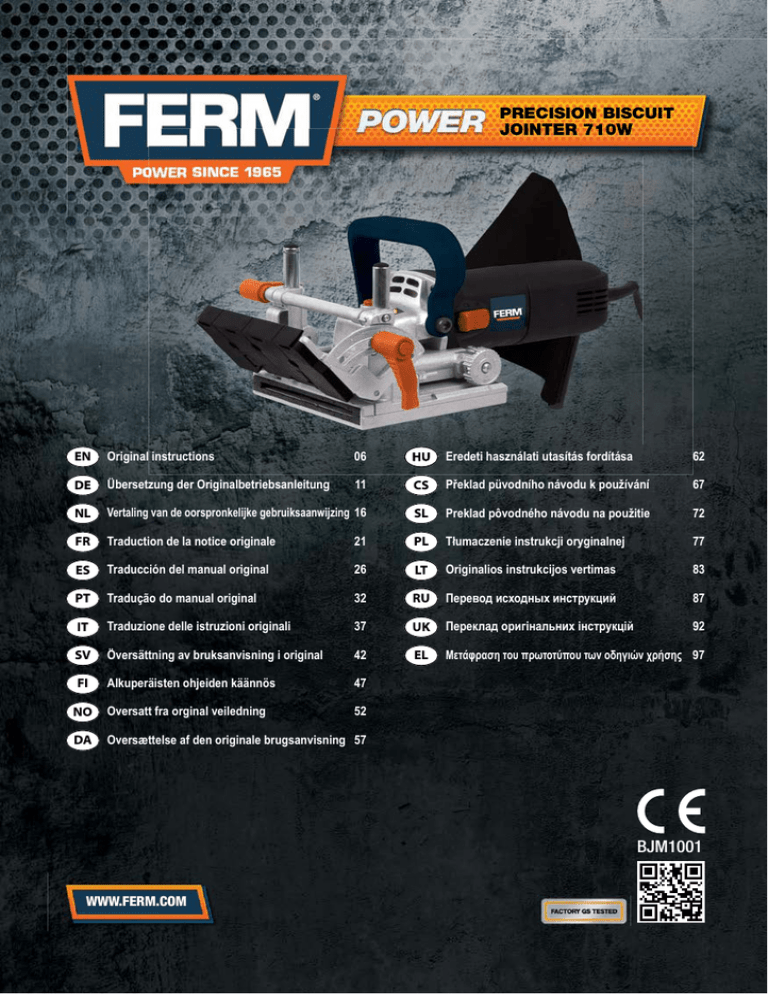 Bjm1001 Ferm Fermtools Manualzz