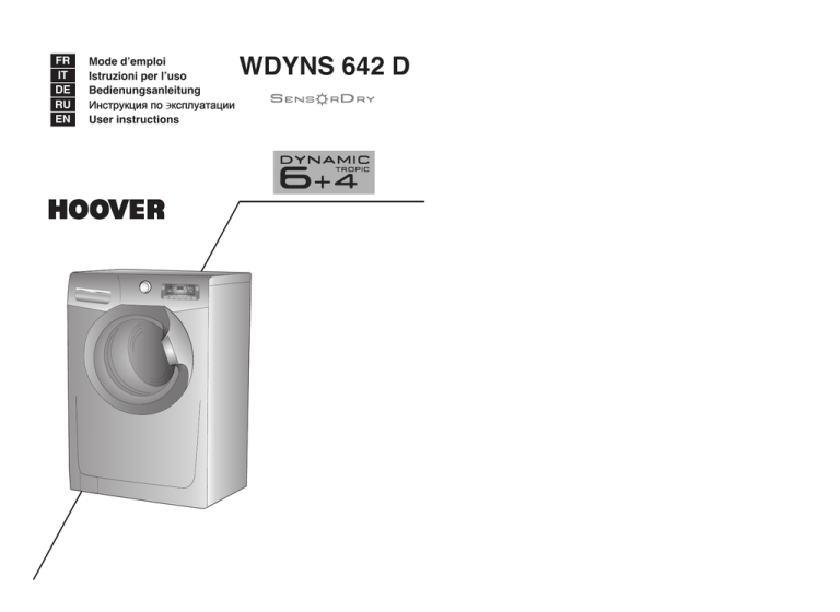 Hoover Wdyns 642d 30s User Manual Manualzz