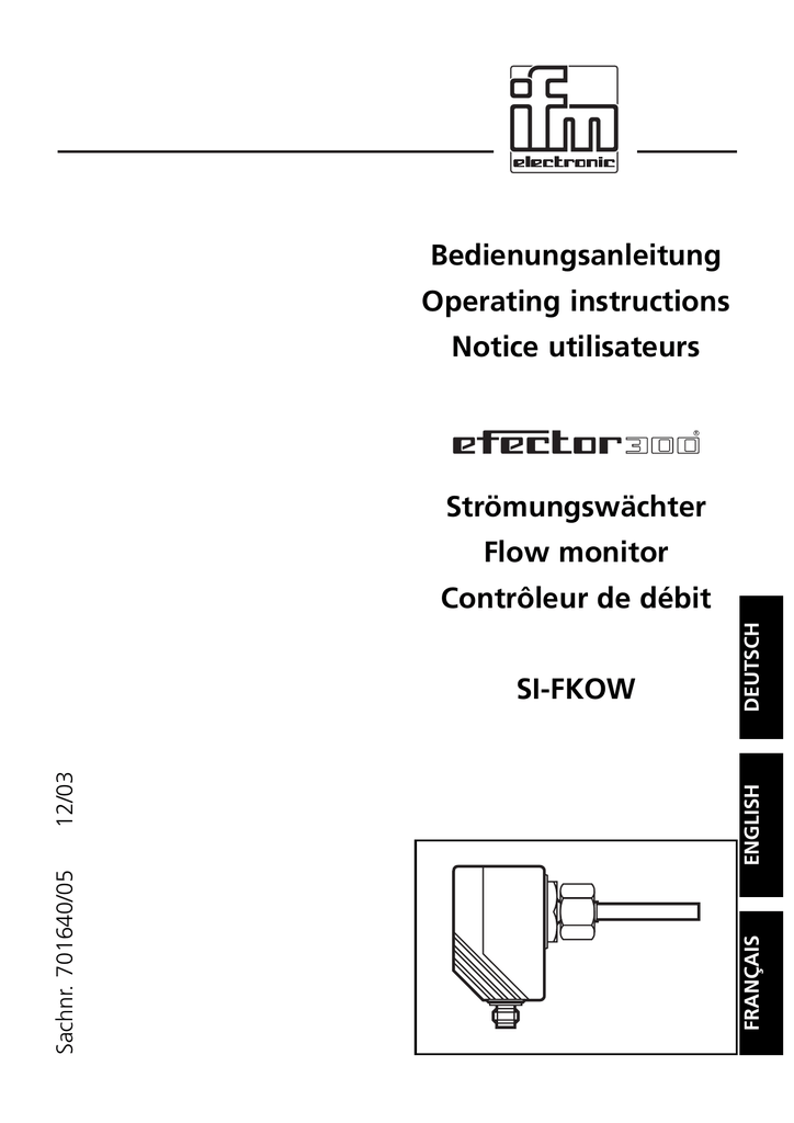 IFM Effector Flow Sensor Manual Manualzz
