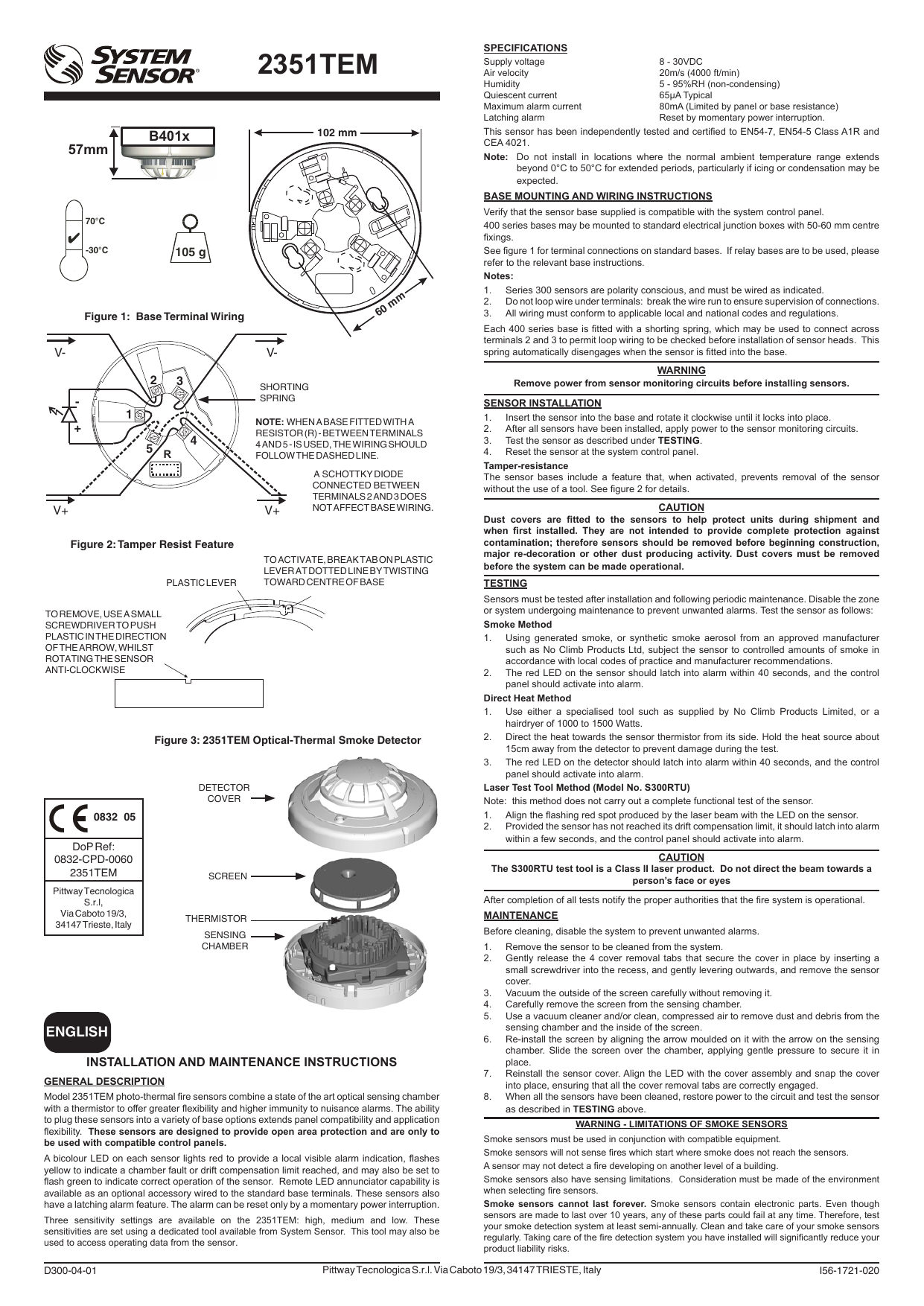 System Sensor 2351e Smoke Detector Wiring Diagram