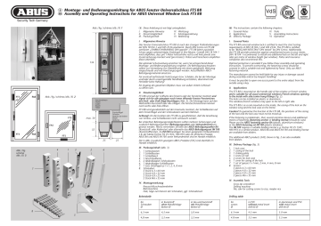 D Montage- und Bedienungsanleitung für ABUS Fenster | Manualzz