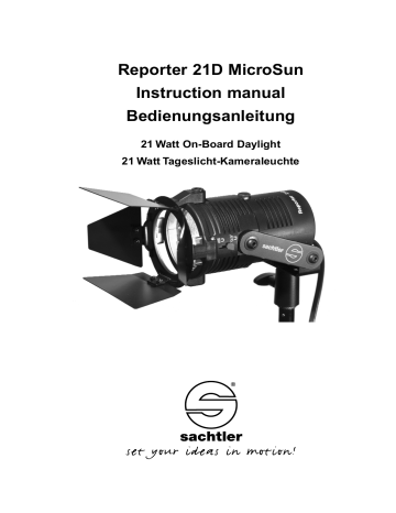 Sachtler Reporter 21D MicroSun Instruction manual | Manualzz