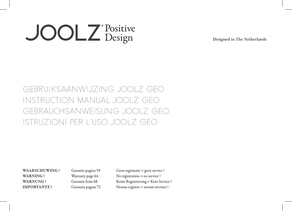 Joolz Geo De handleiding | Manualzz