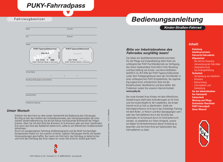 Fahrradpass Zum Ausfüllen / Alter Aufkleber Radsport