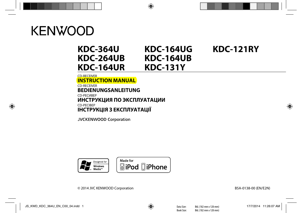 Bedienungsanleitung Kenwood Kdc Bt35u