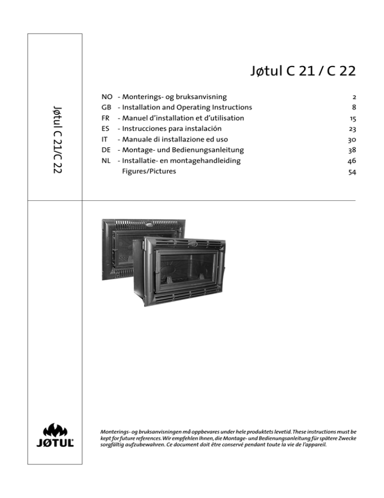 Jotul C 21 C 22 Manualzz