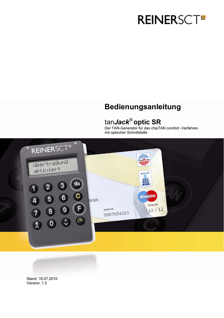 Bedienungsanleitung tanJack optic SR Manualzz