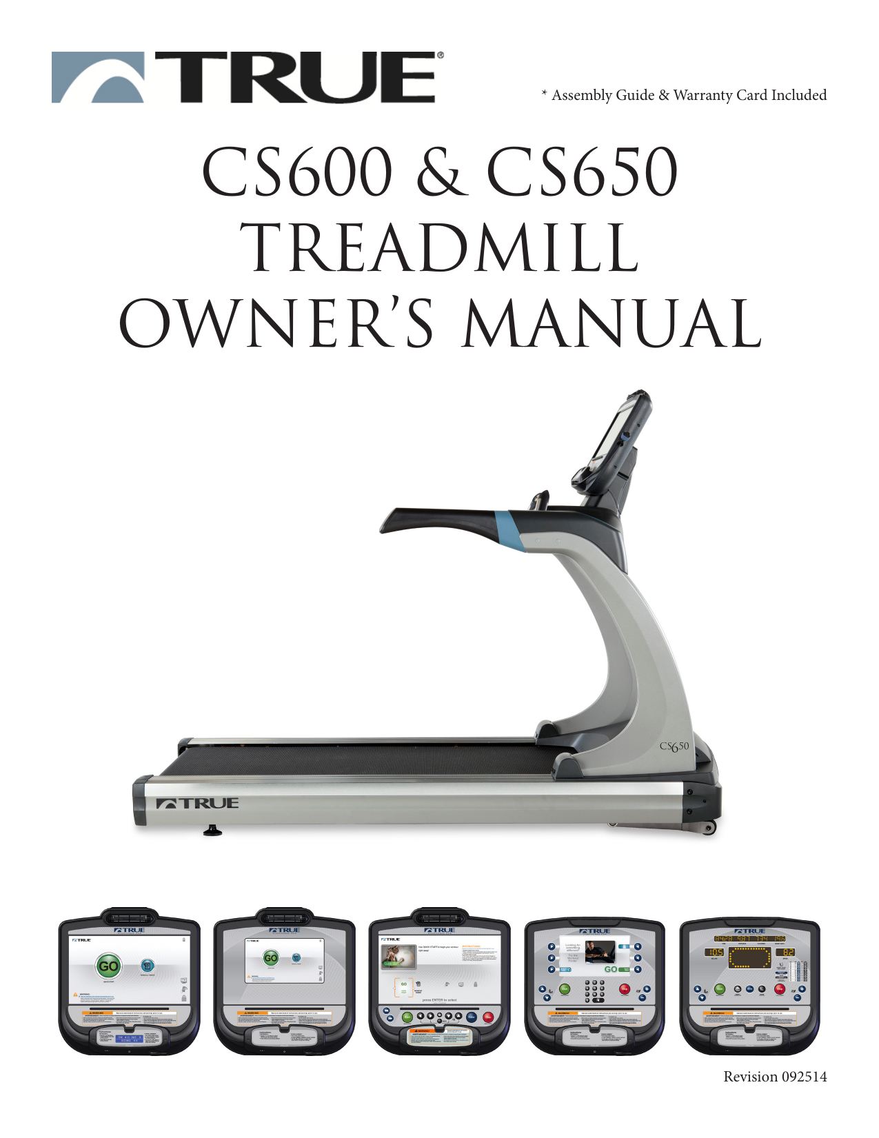 CS600 & CS650 TREADMILL OWNER'S MANUAL Manualzz