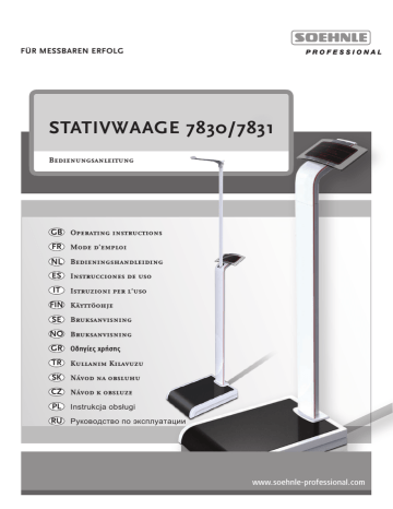 Soehnle Professional 7831 Stand scale Owner's Manual | Manualzz