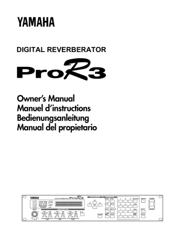 Yamaha ProR3 Owner's Manual | Manualzz