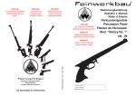 Feinwerkbau History No. 1 Percussion Pistol Manual