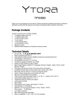 Ytora TPW899 Operating instructions