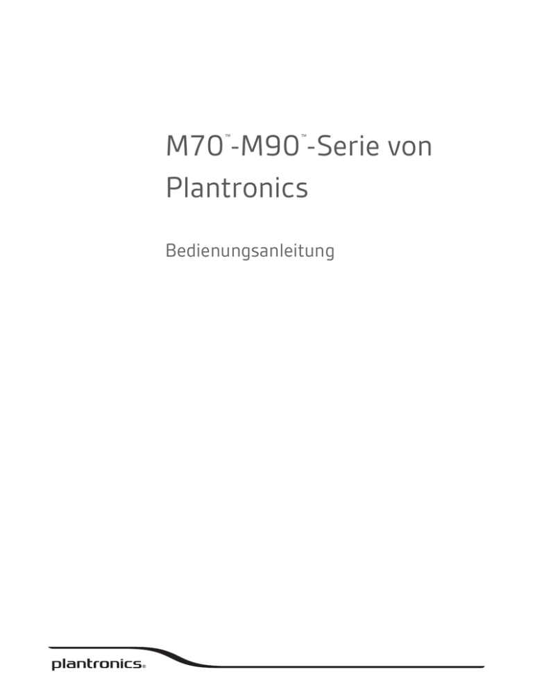 M70™-M90™-Serie von Plantronics | Manualzz