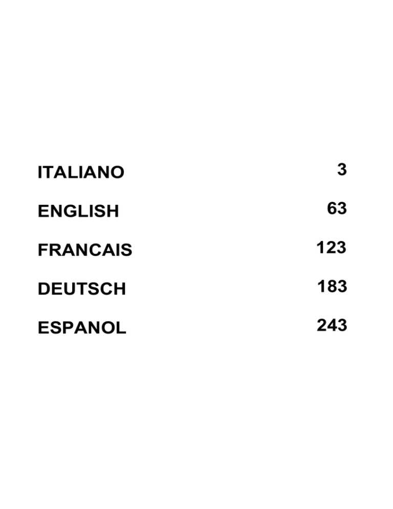 Italiano English Francais Deutsch Espanol 3 63 Manualzz