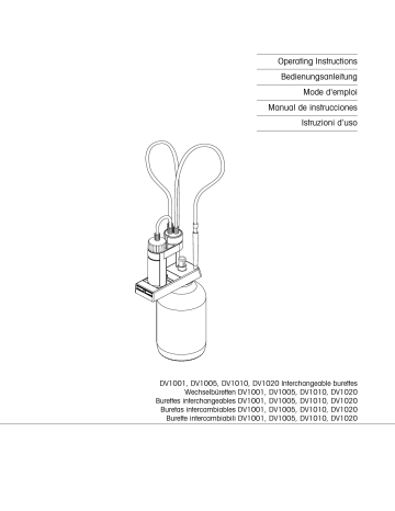 Mettler Toledo dv1000 Operating instructions | Manualzz