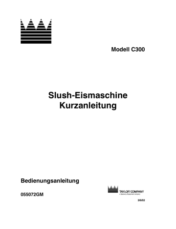Modell C300 Slush-Eismaschine Kurzanleitung | Manualzz