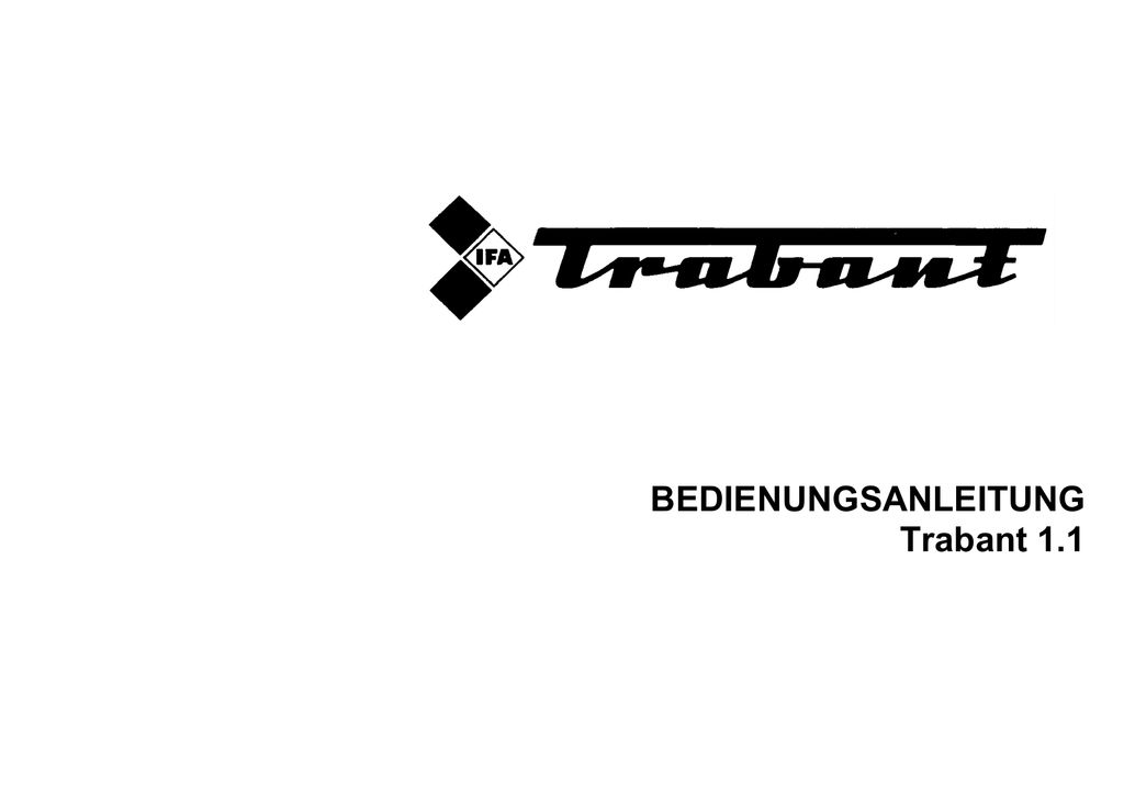 Schaltplan Trabant 11 - Wiring Diagram