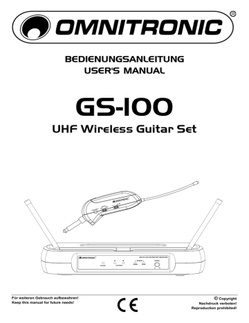 Omnitronic GS-100 User manual | Manualzz