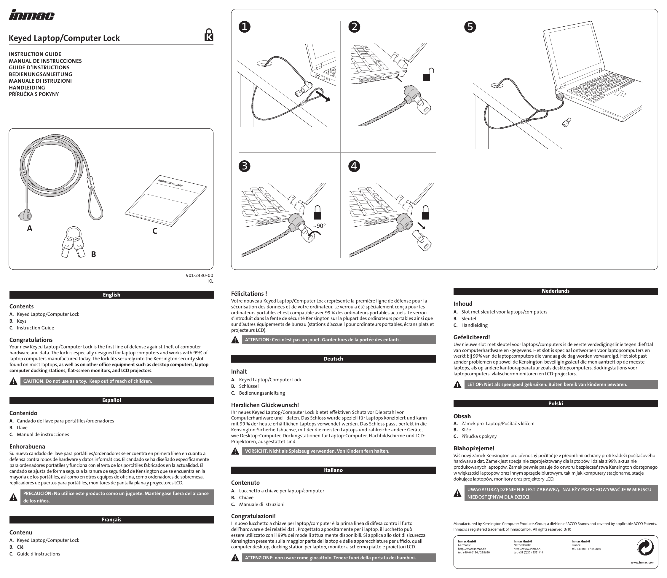 A B C Keyed Laptop Computer Lock Manualzz