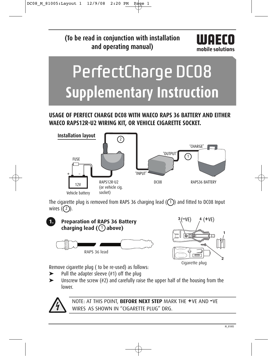 Waeco Perfectcharge Dc08