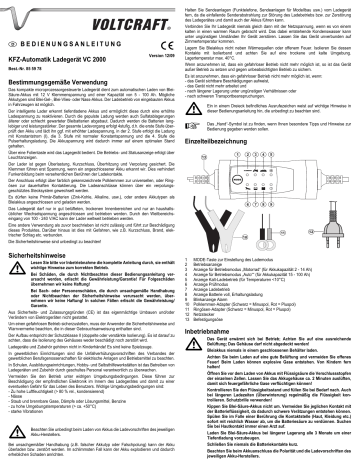 VOLTCRAFT VC2000 Operating Instructions Manual | Manualzz