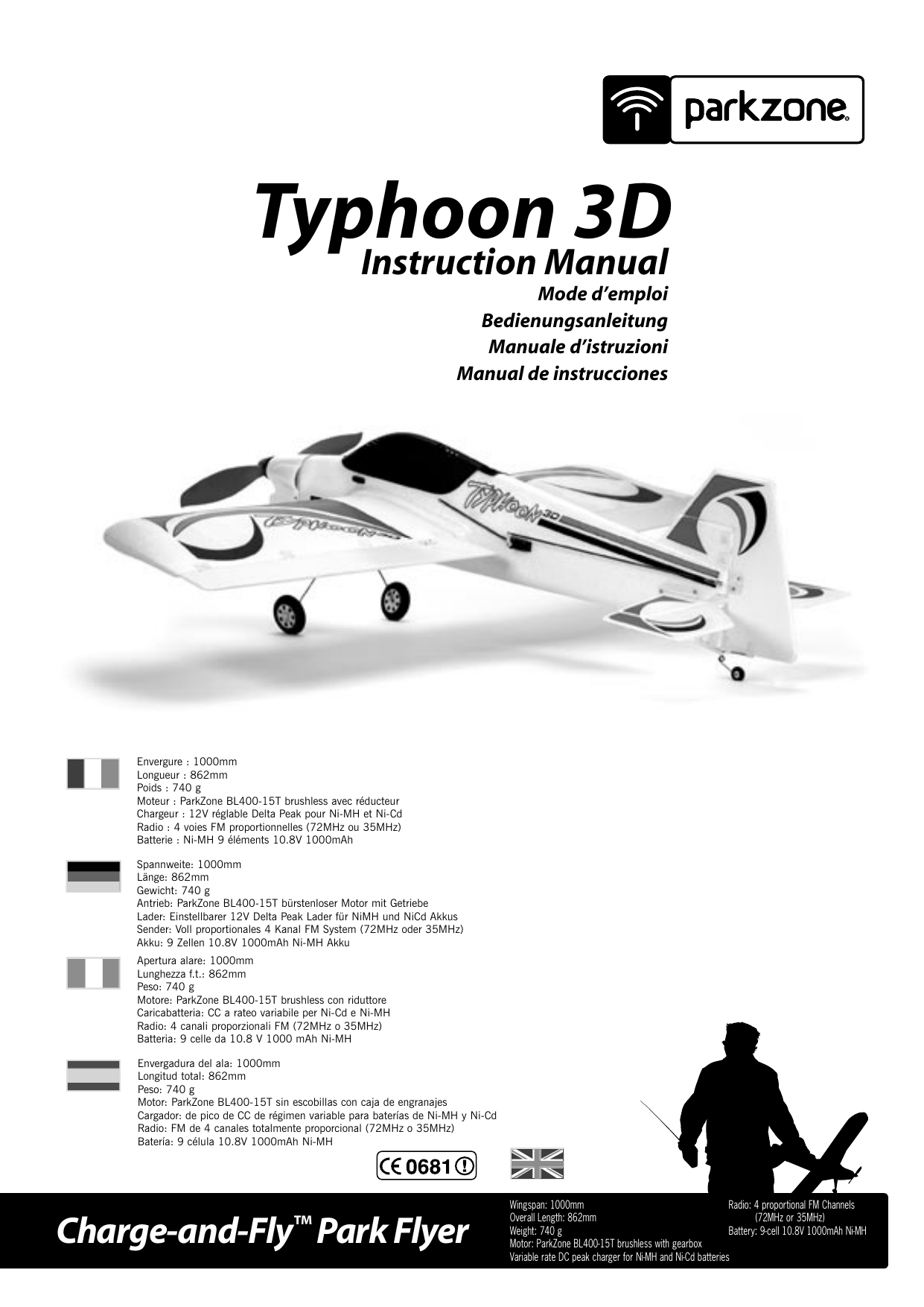 ParkZone PKZ4113 Canopy With Lock Typhoon 2 3d for sale online 